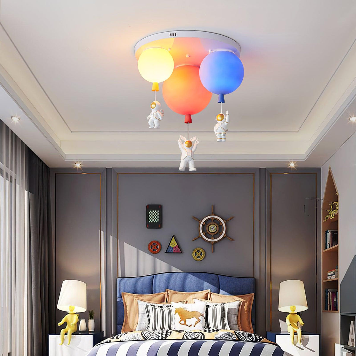 Gorvin Frosted Balloon Combination Ceiling Lamp