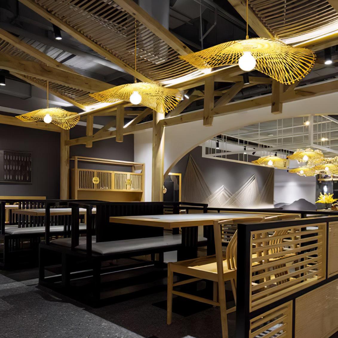Twirl Bamboo Frame Pendant Lamp