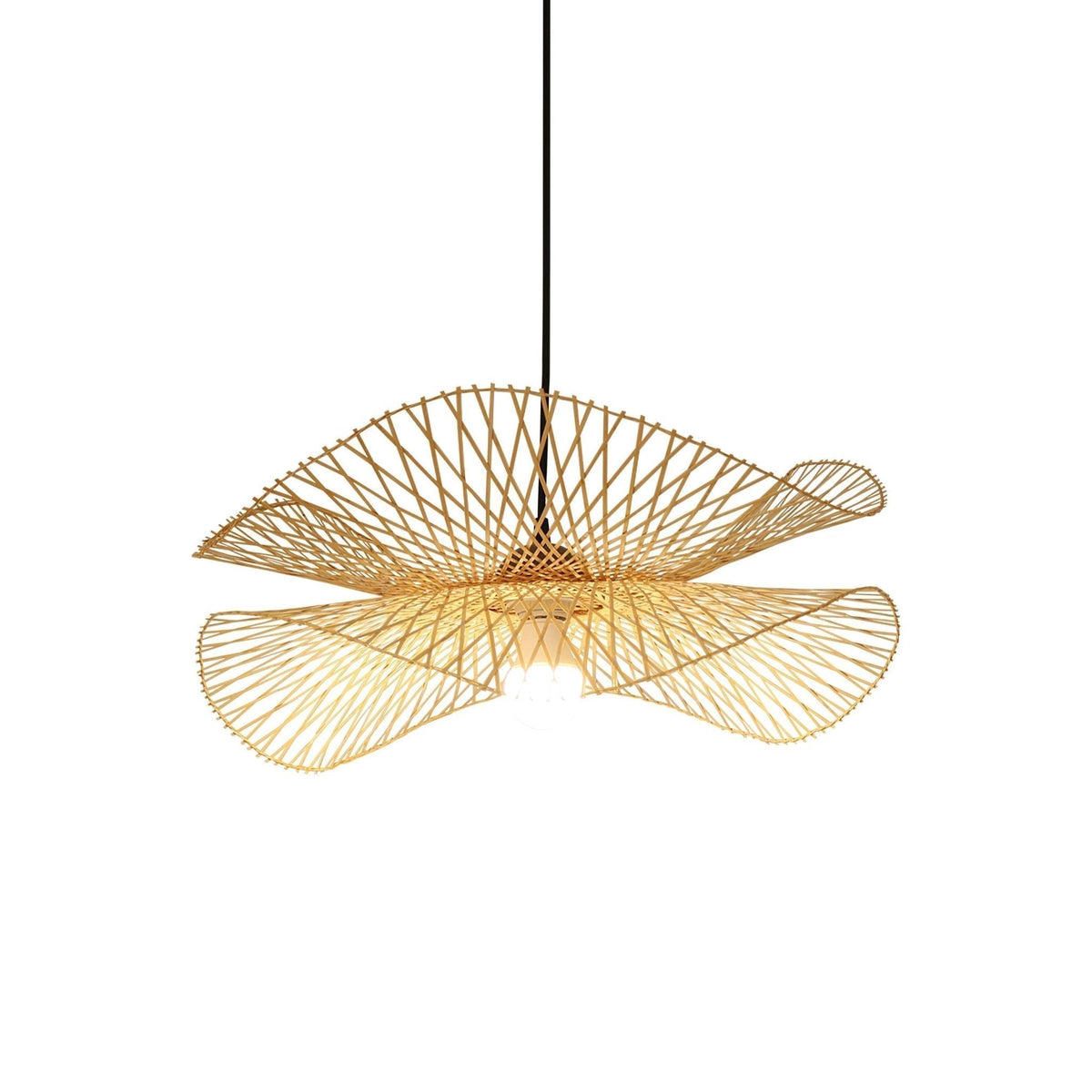 Twirl Bamboo Frame Pendant Lamp