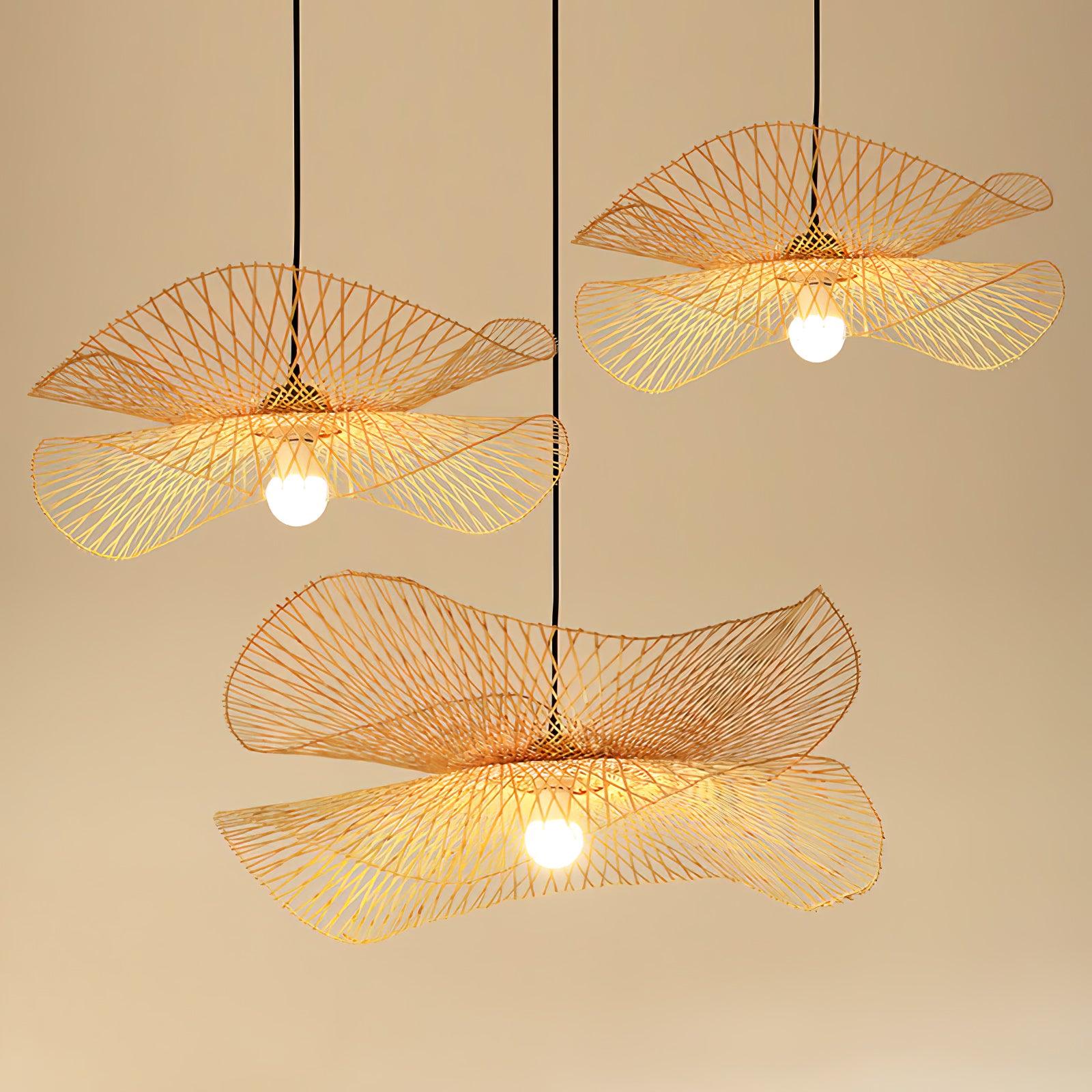 Twirl Bamboo Frame Pendant Lamp