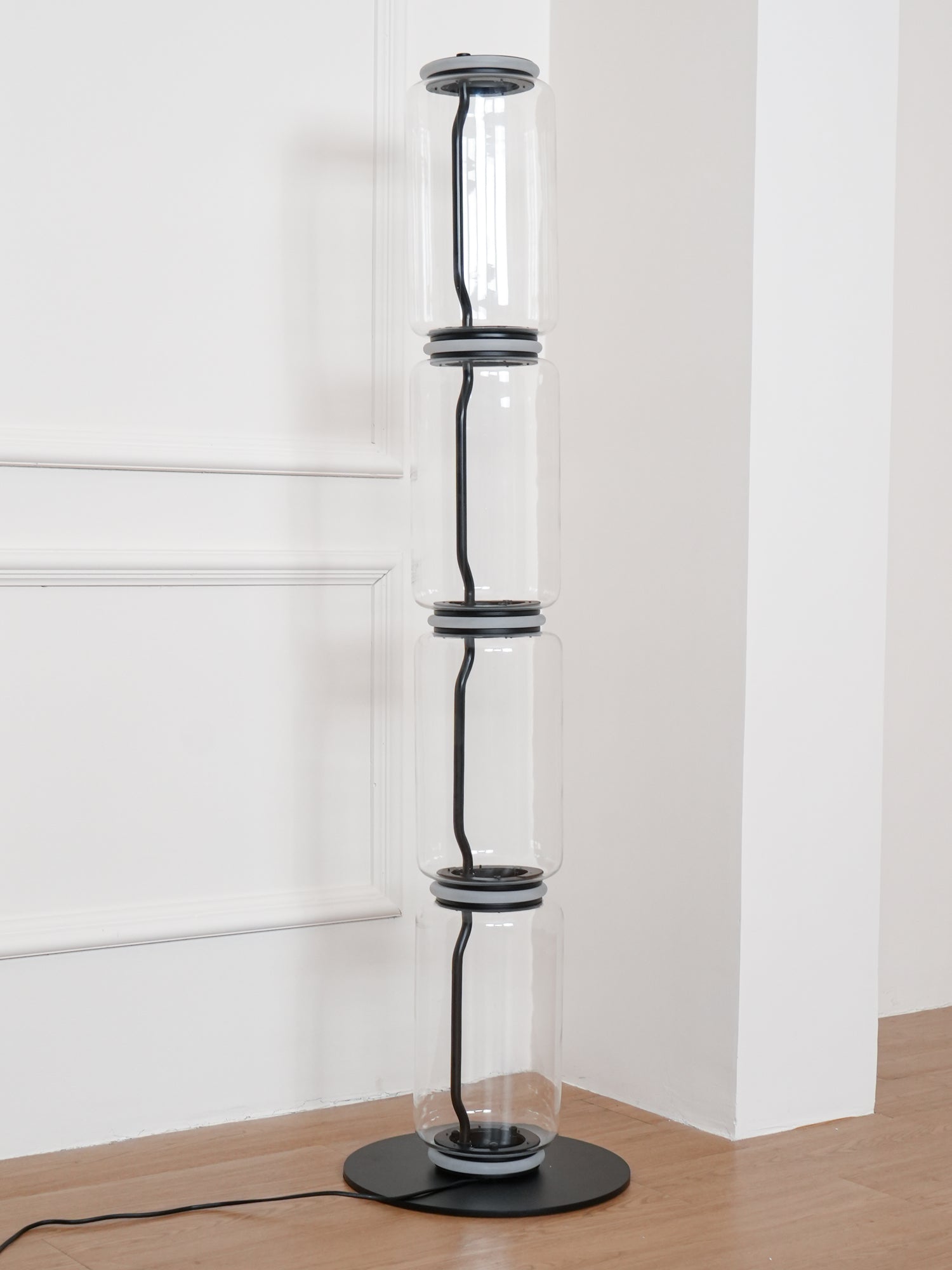 Lustra Floor Lamp Bamboo Glass - Neutral Decor