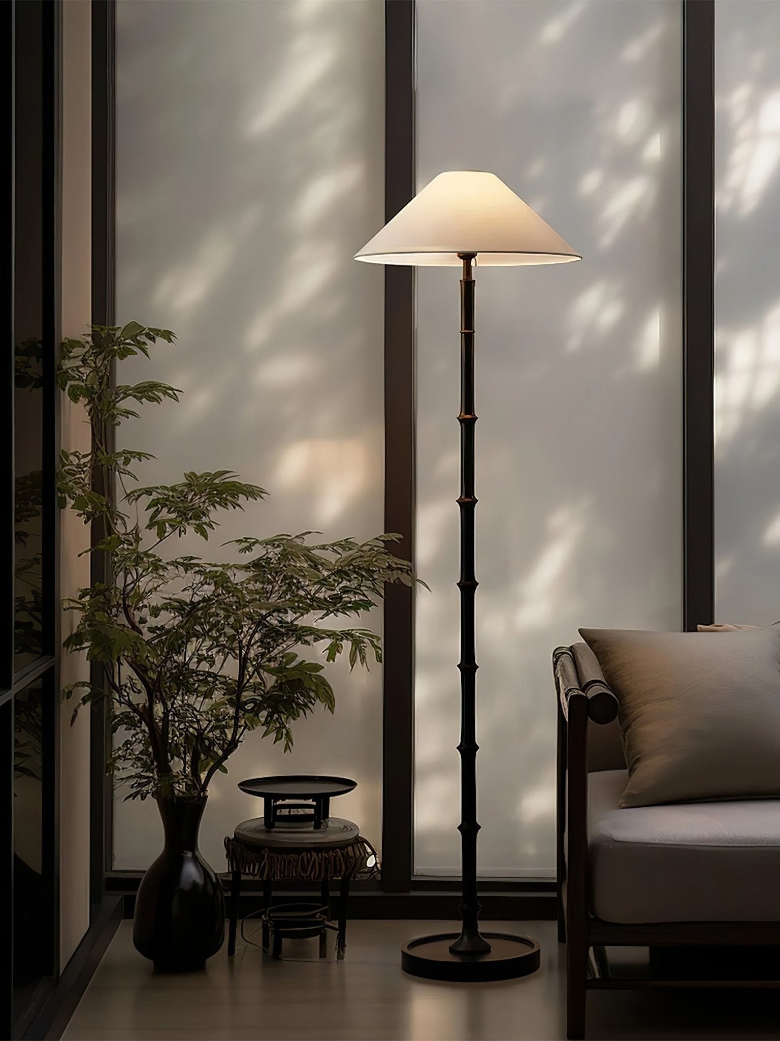 Zen Bamboo Knot Floor Lamp