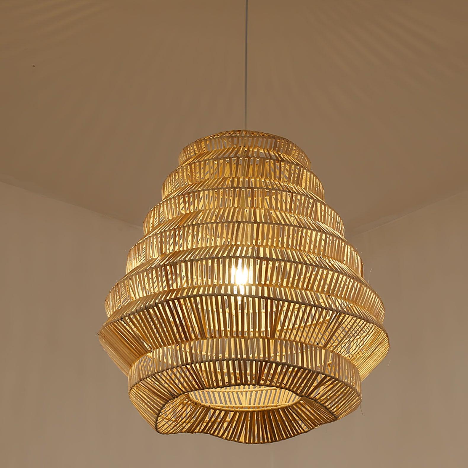 Strata Modern Bamboo Pendant Lamp