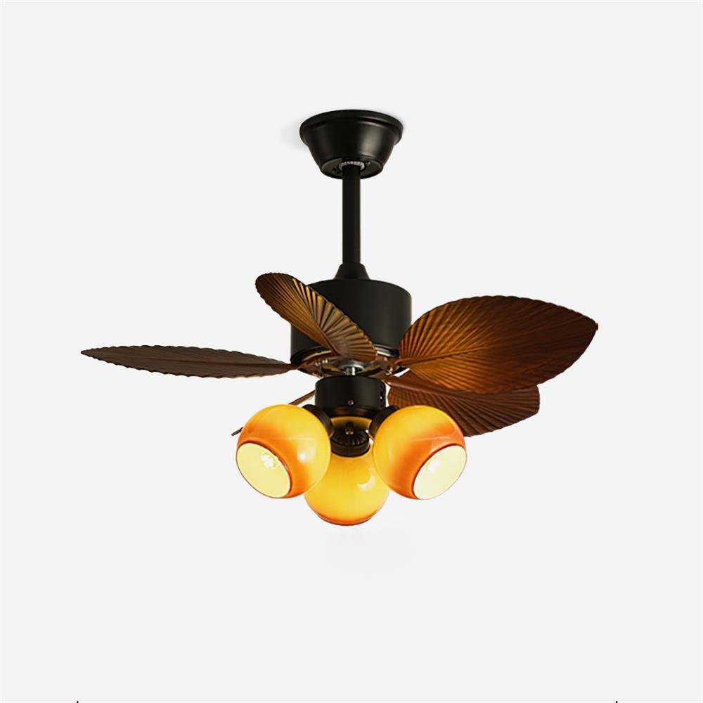 Celenina Tropical Glass Ceiling Fan Light