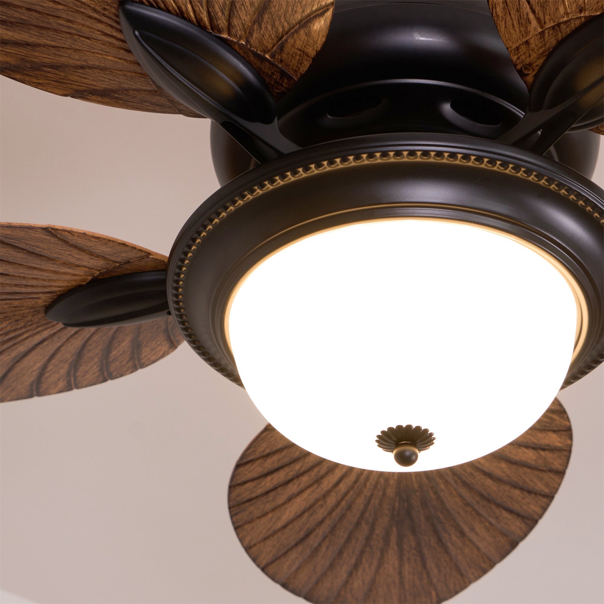 Alora Tropical Wood Ceiling Fan Light - Neutral Decor