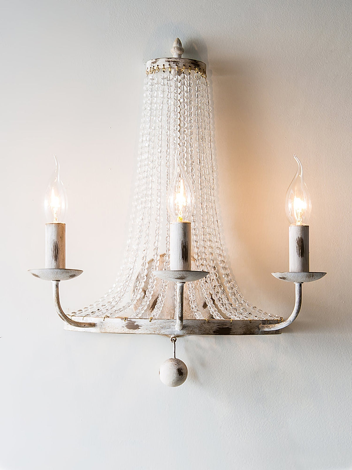 Arvela Vintage Industrial Crystal Wall Lamp