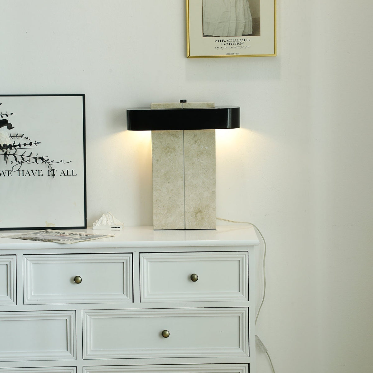 Abram Modern Marble Table Lamp