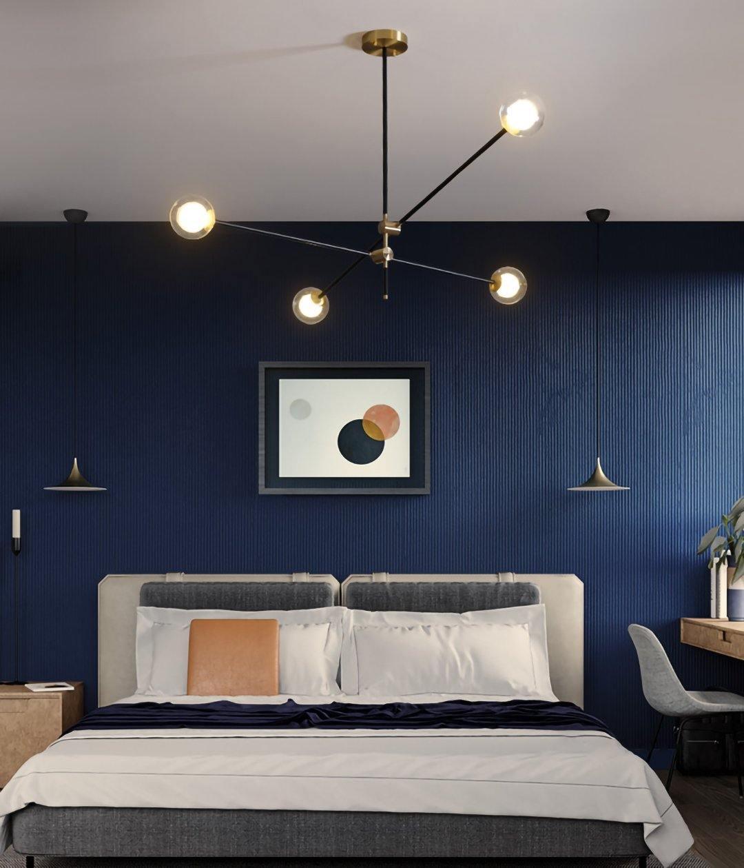 Celirissa Chandelier SI Brass Glass Globe
