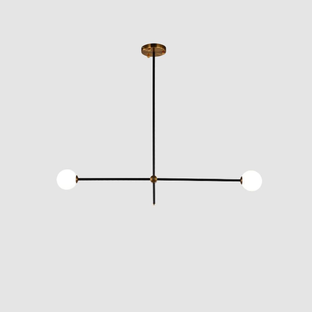 Celirissa Chandelier SI Brass Glass Globe