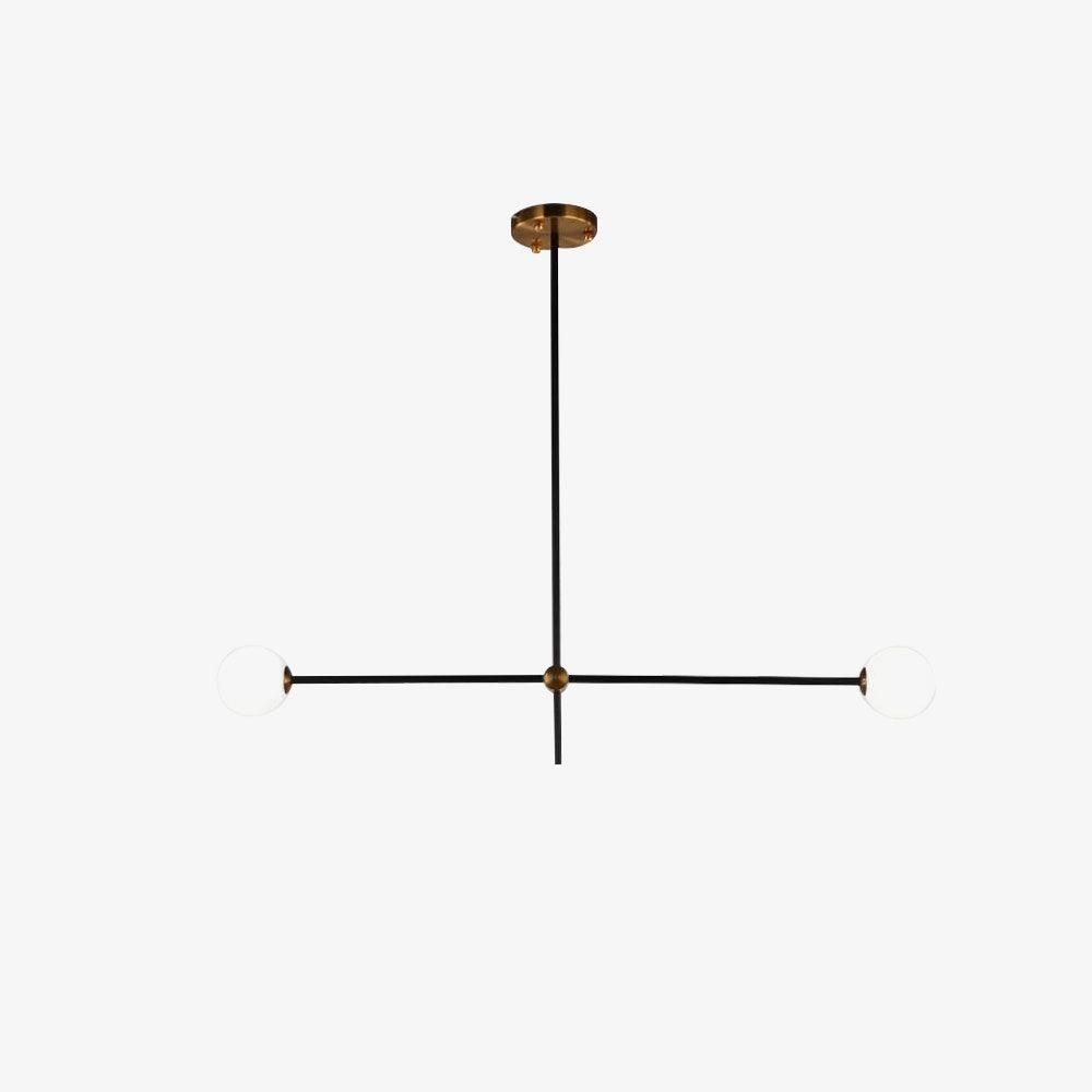 Celirissa Chandelier SI Brass Glass Globe