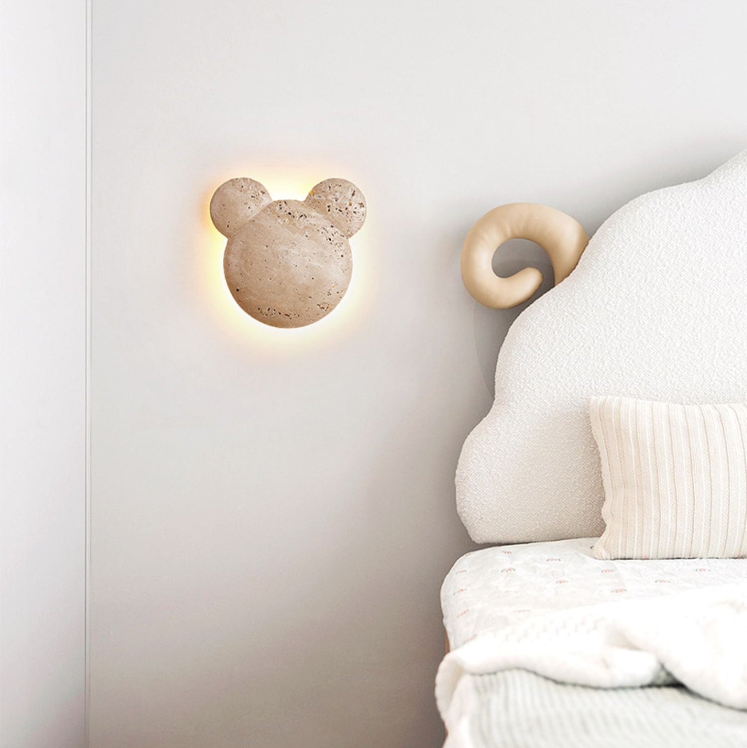 Tavi Yellow Travertine Bearstone Wall Lamp