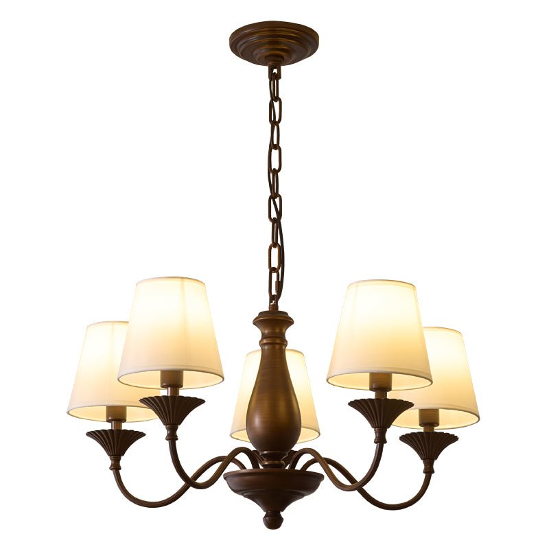 Ulenis Chandelier Fabric Shade Vintage