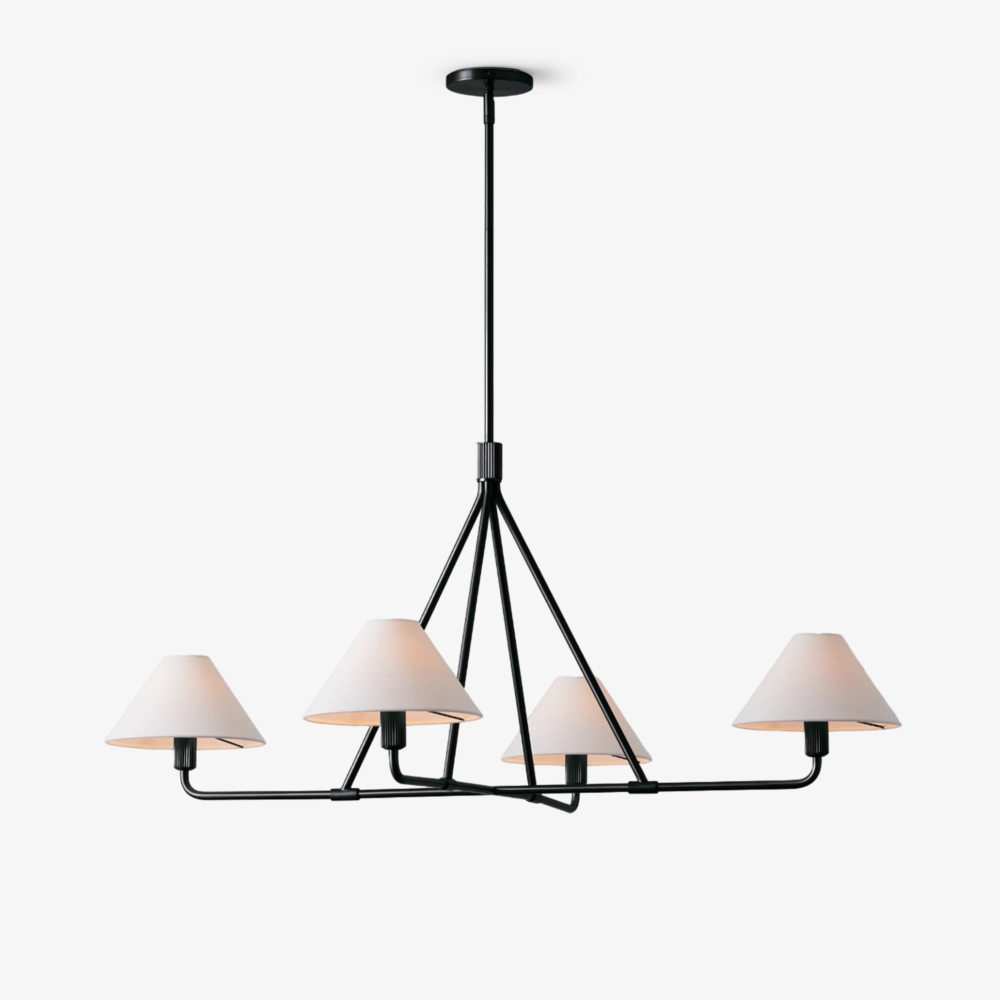 Vase Chandelier Cone Shade Minimalist