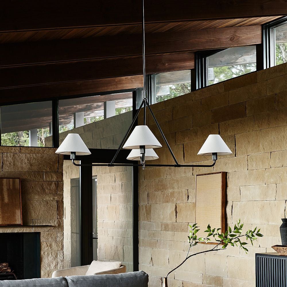 Vase Chandelier Cone Shade Minimalist