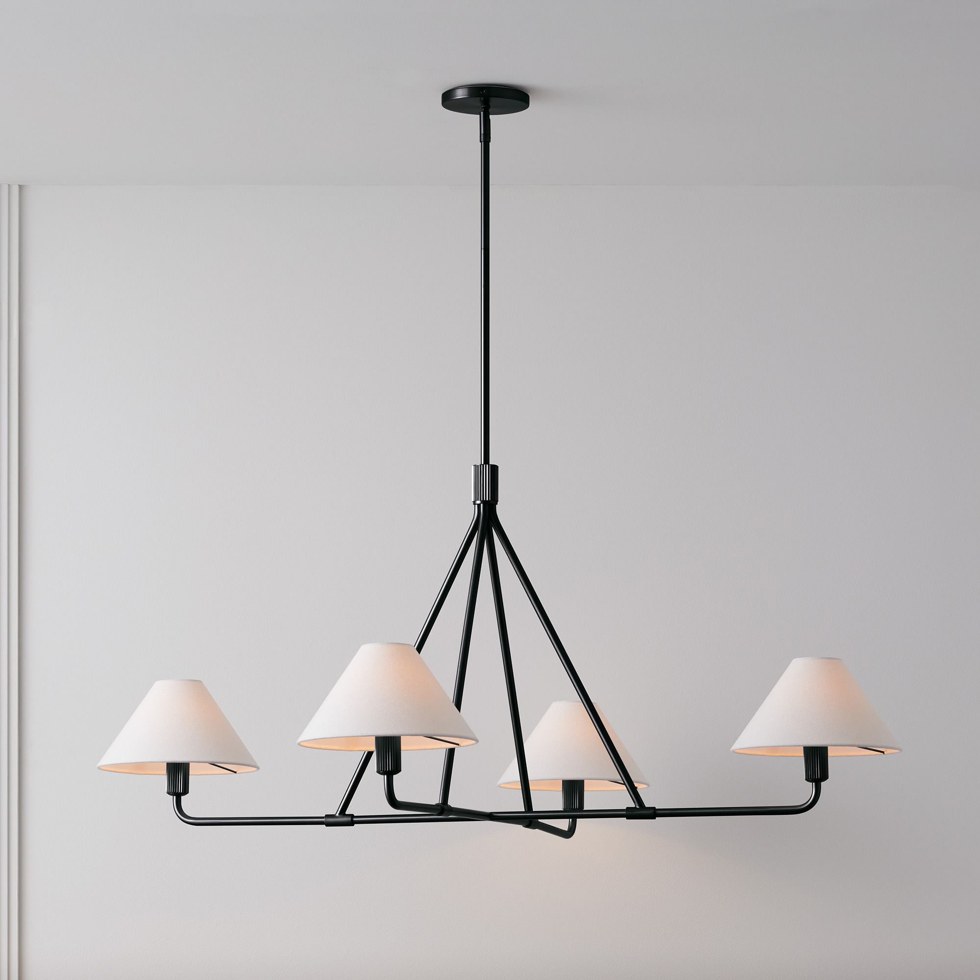 Vase Chandelier Cone Shade Minimalist