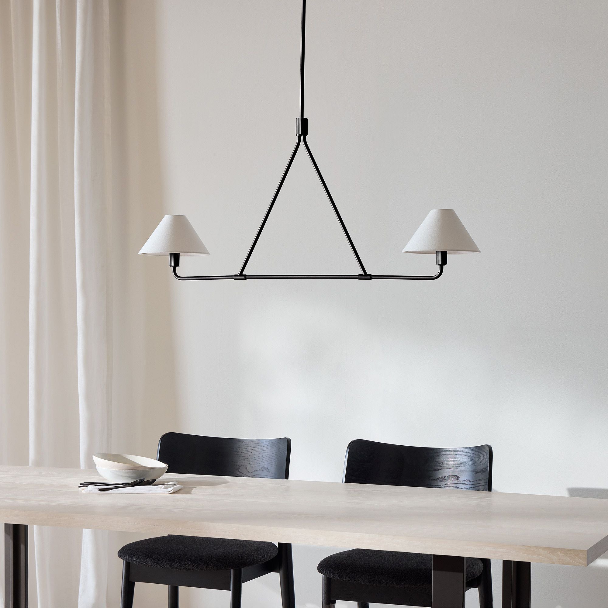Vase Chandelier Cone Shade Minimalist