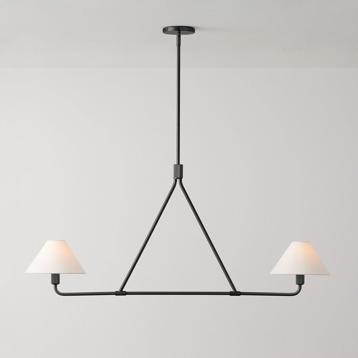 Vase Chandelier Cone Shade Minimalist