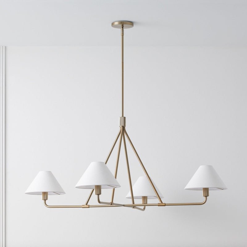 Vase Chandelier Cone Shade Minimalist