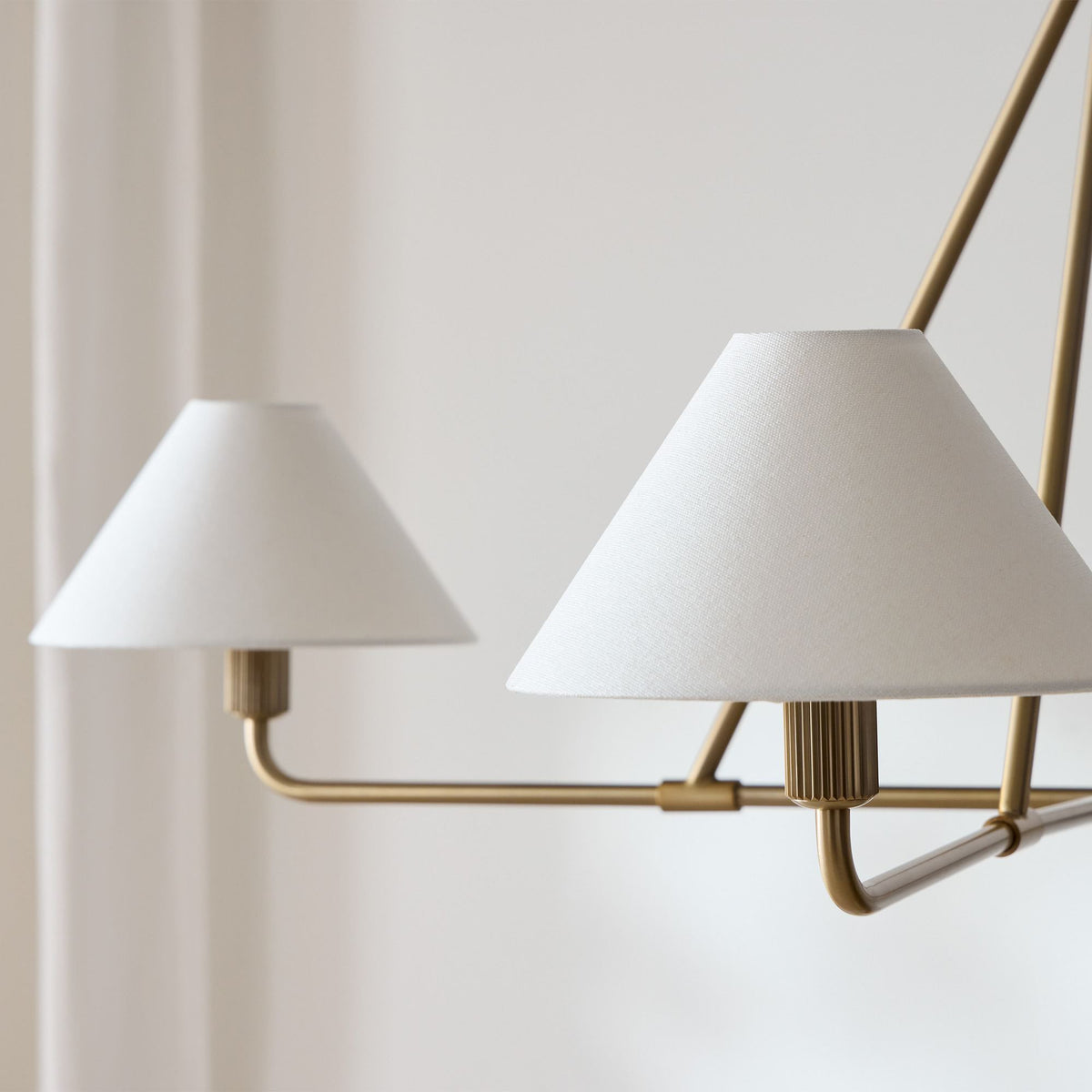 Vase Chandelier Cone Shade Minimalist