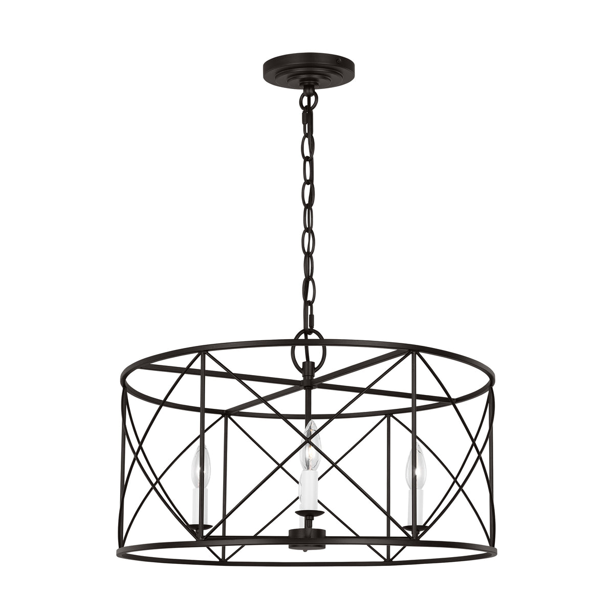 Waegnuvyu Modern Minimalist Vintage Industrial Metal Lantern Chandelier