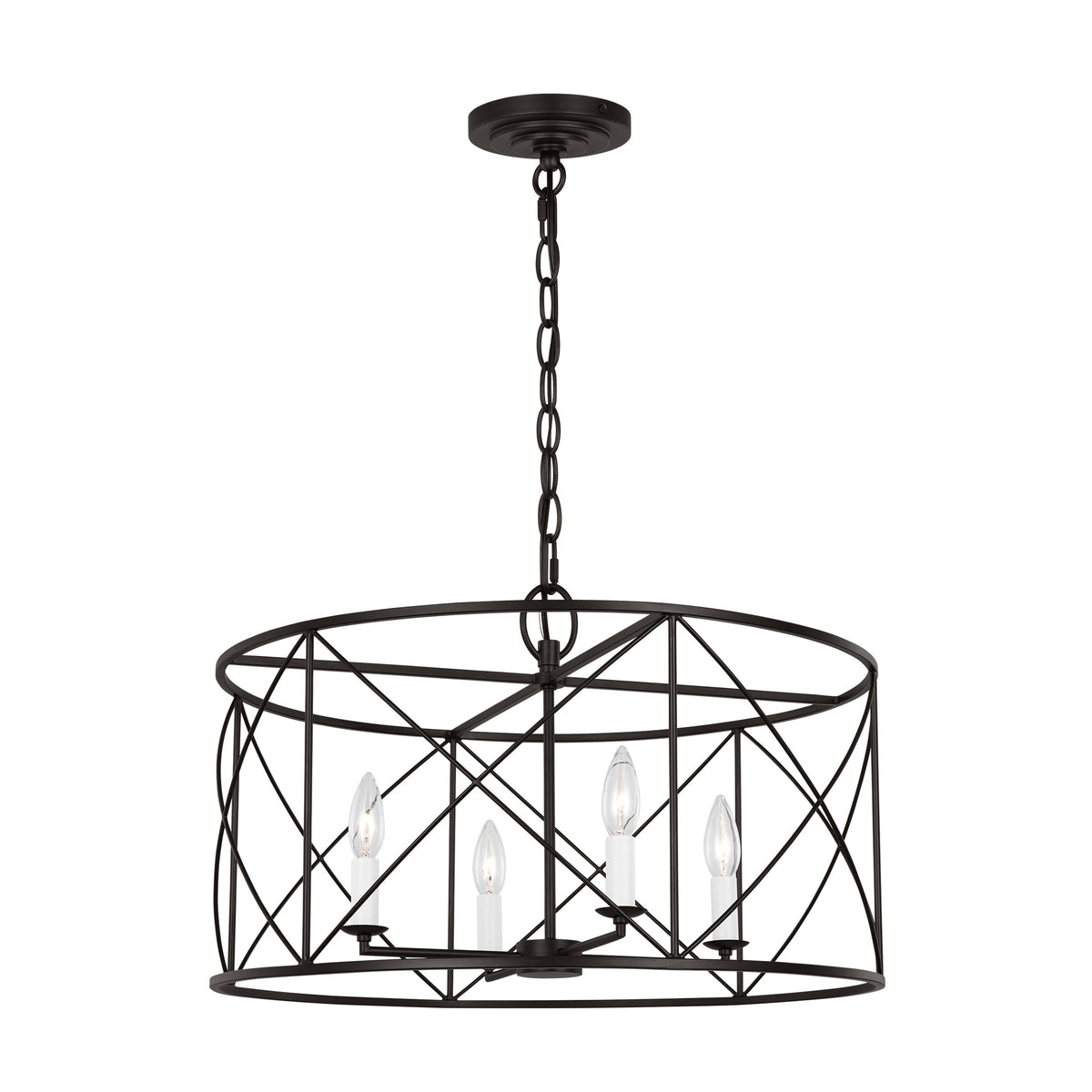 Waegnuvyu Modern Minimalist Vintage Industrial Metal Lantern Chandelier