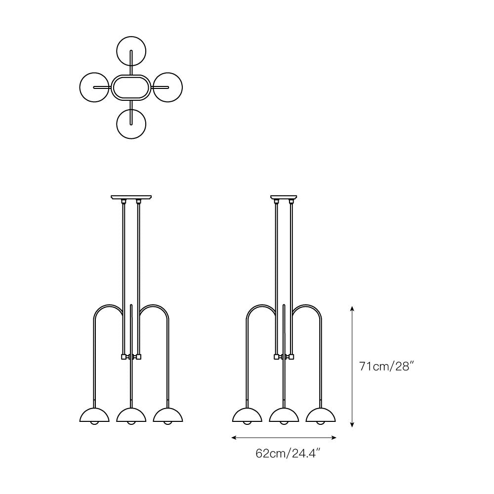 Blikuvyh Vintage Industrial Atelier Brass Chandelier - Neutral Decor
