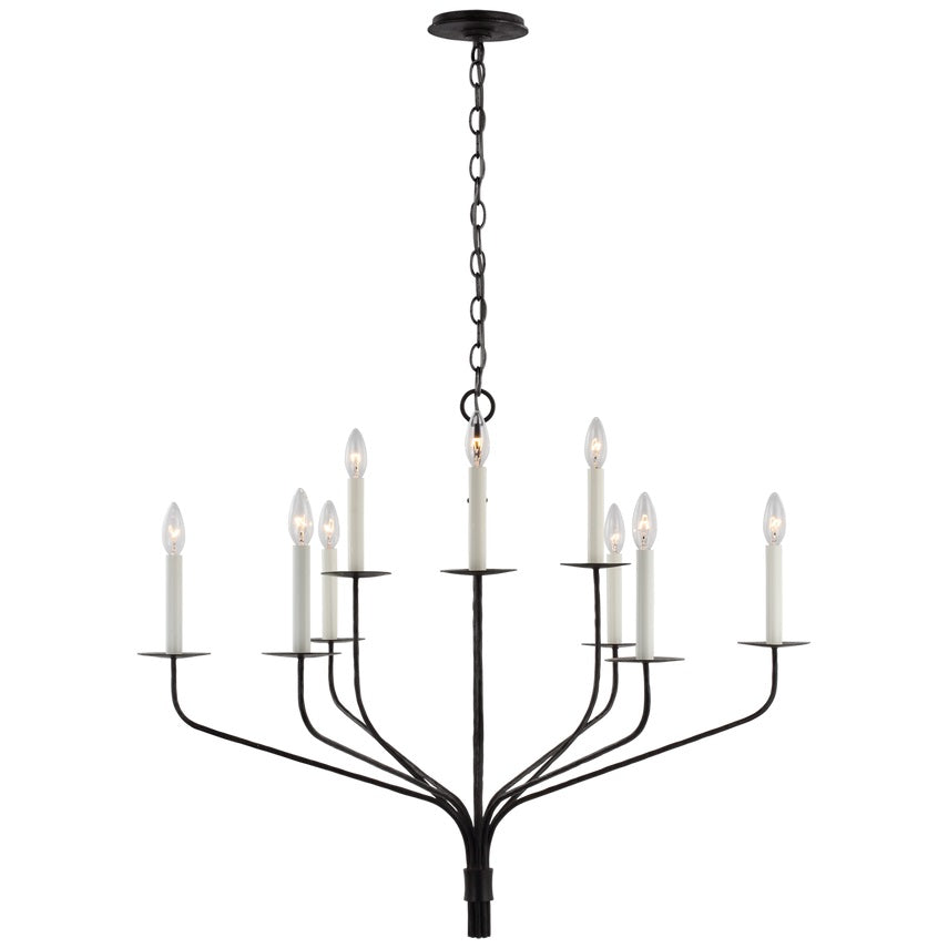 Caeluvyh Vintage Industrial Black Chandelier - Neutral Decor