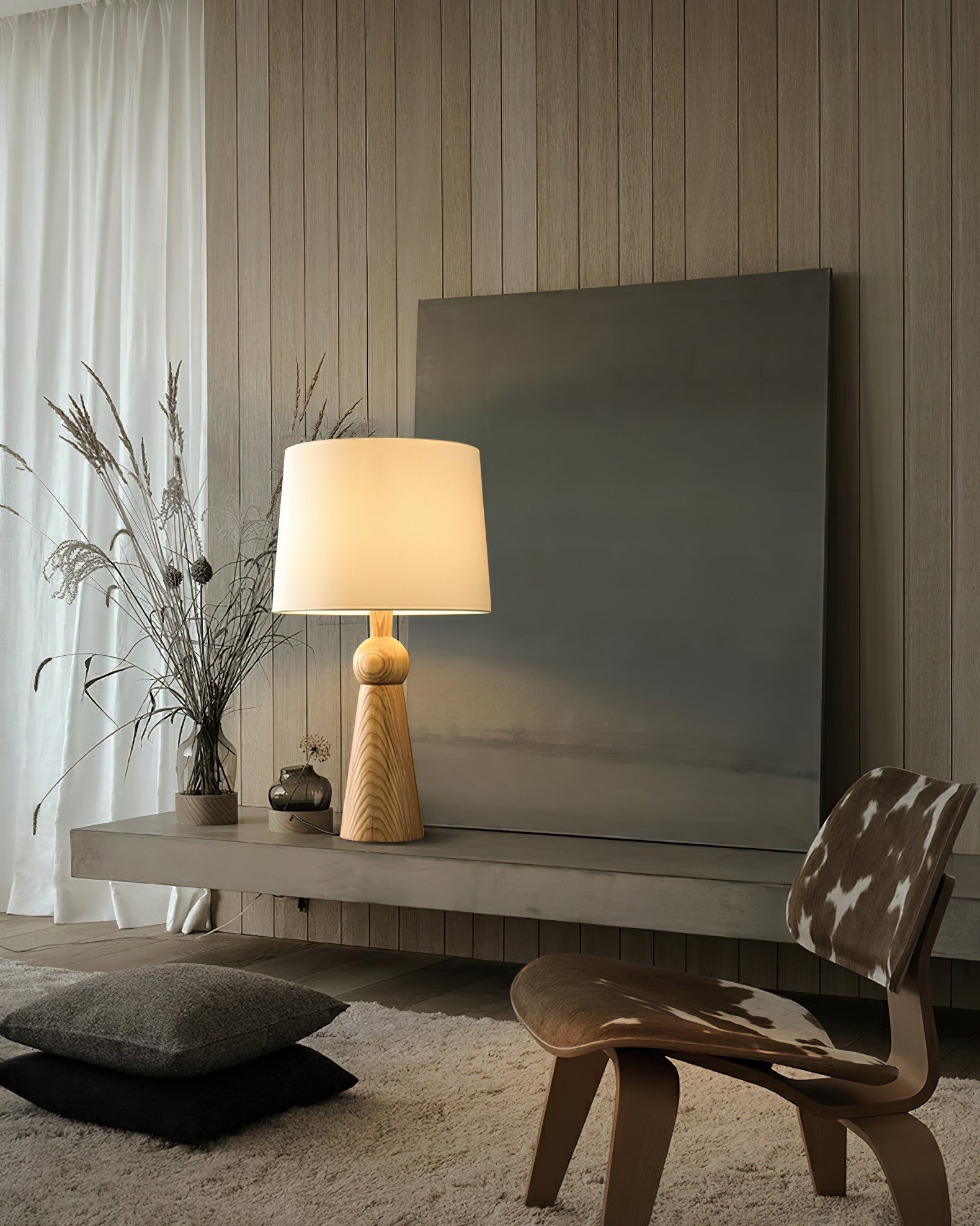 Lioria Wood Fabric Table Lamp