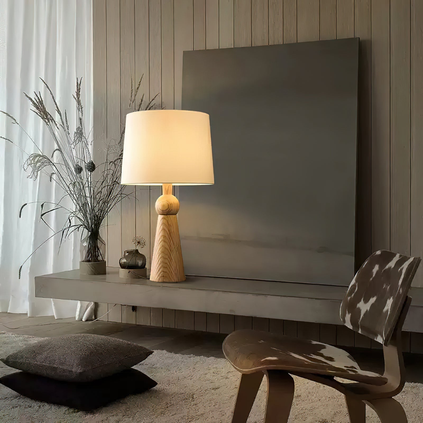 Lioria Wood Fabric Table Lamp