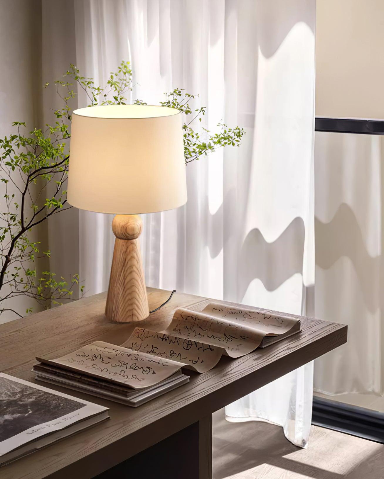 Lioria Wood Fabric Table Lamp