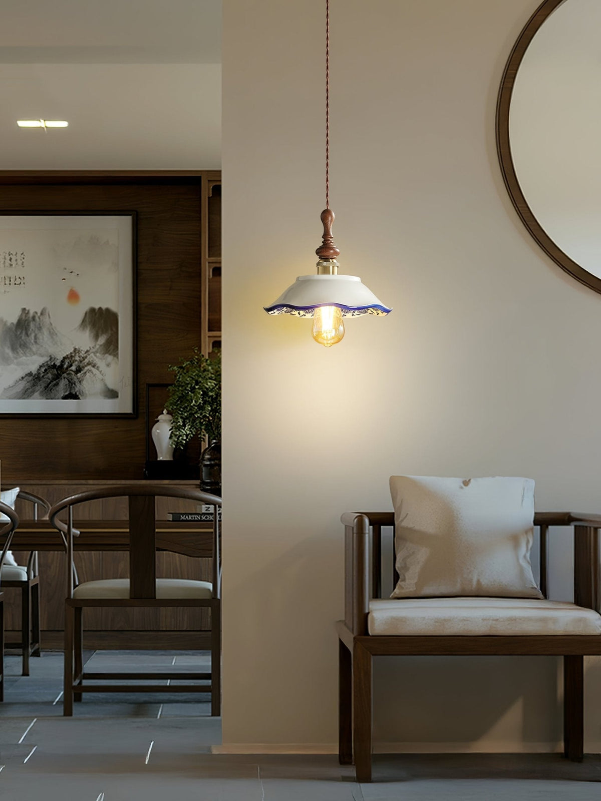 Ciraeor Delft Ceramic Pendant Light