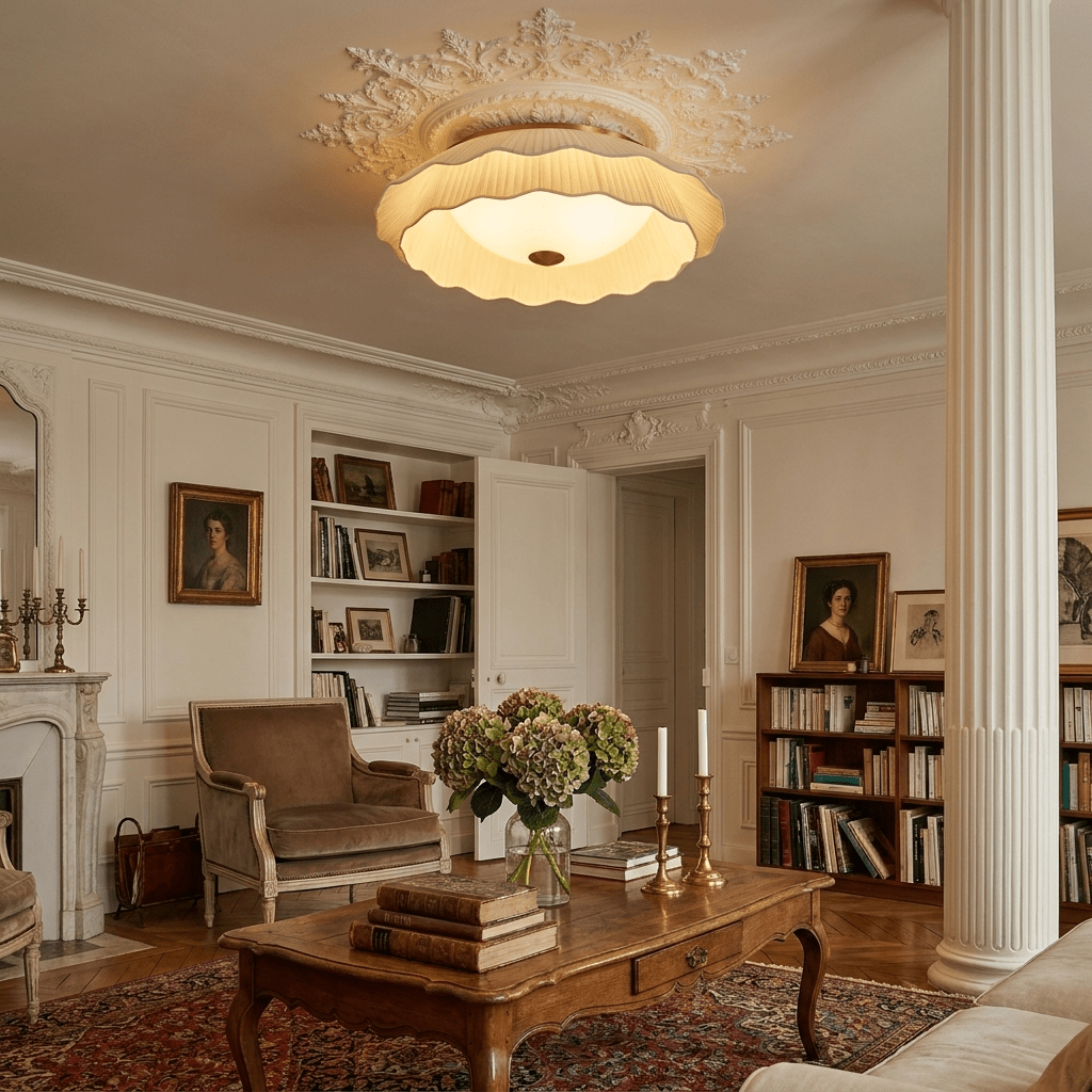 Celestian Epoque Pleated Ceiling Light