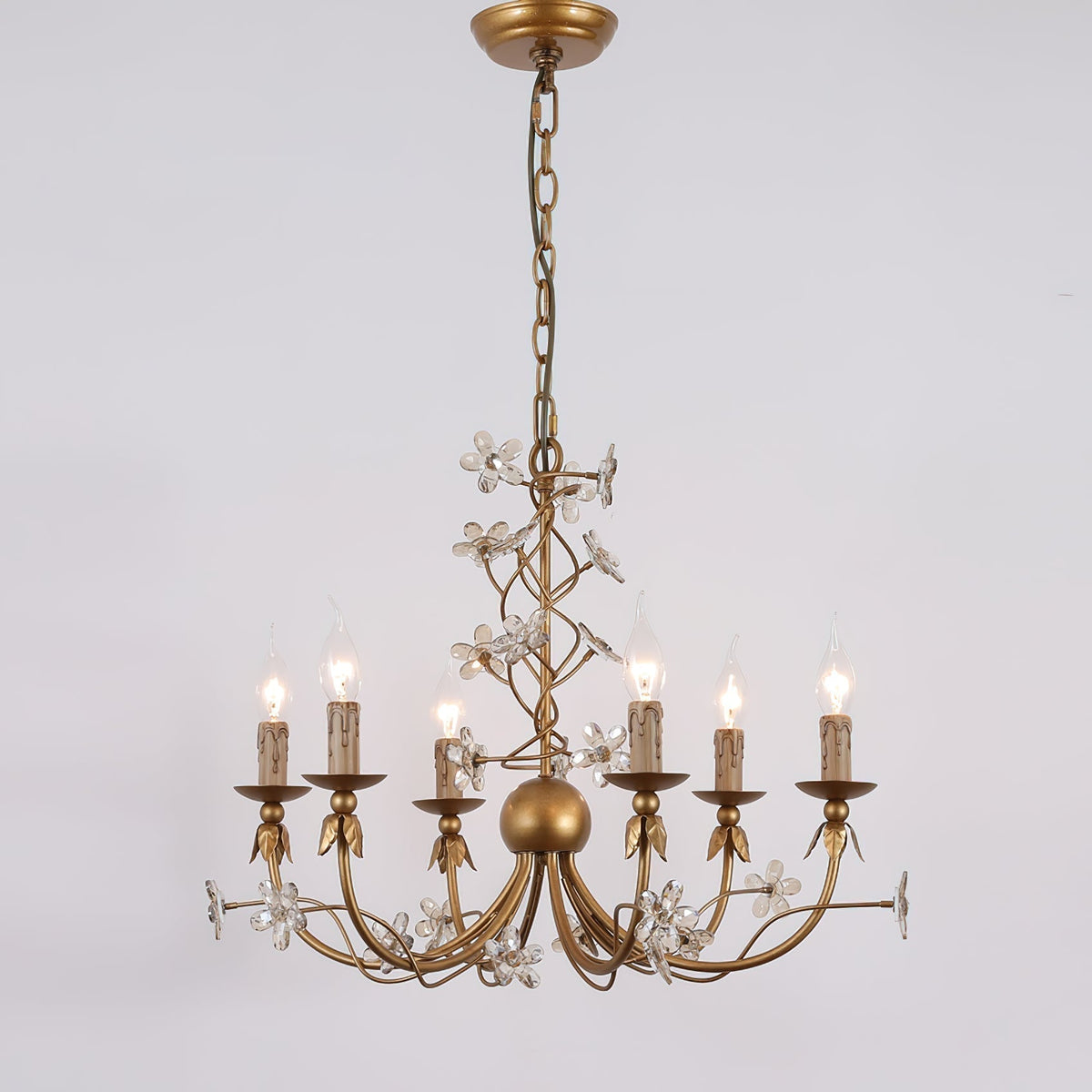 Ornuvyu Postmodern Luxury Clear Metal Crystal Chandelier