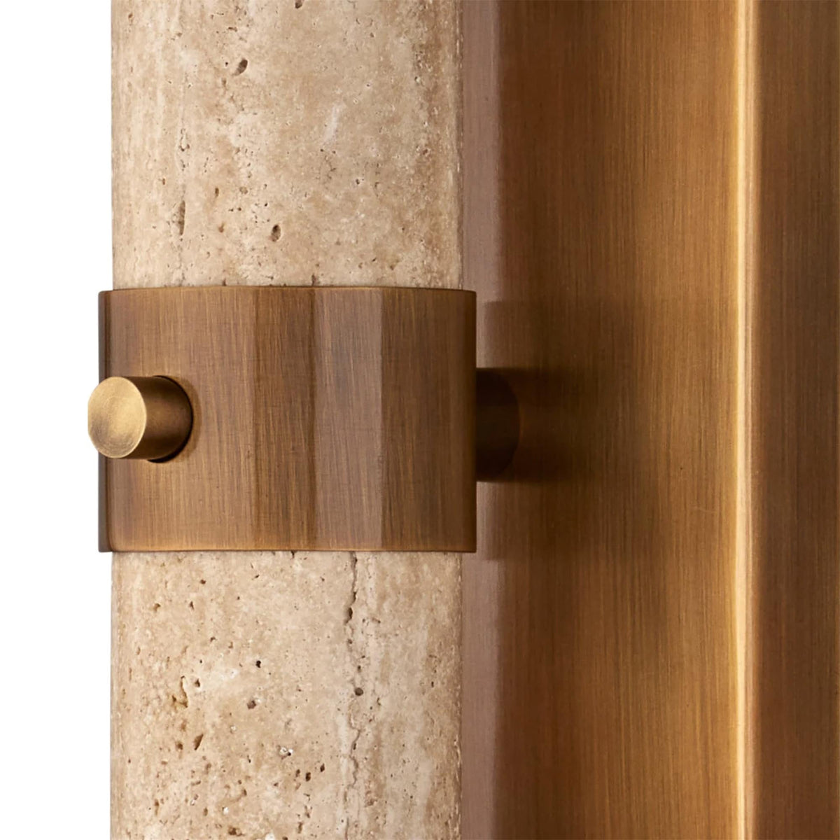 Dvaluvyh Modern Minimalist Travertine Metal Glass Wall Lamp