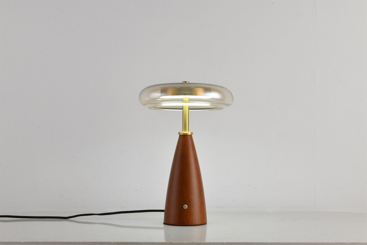 Mushroom Retro Glass Table Lamp