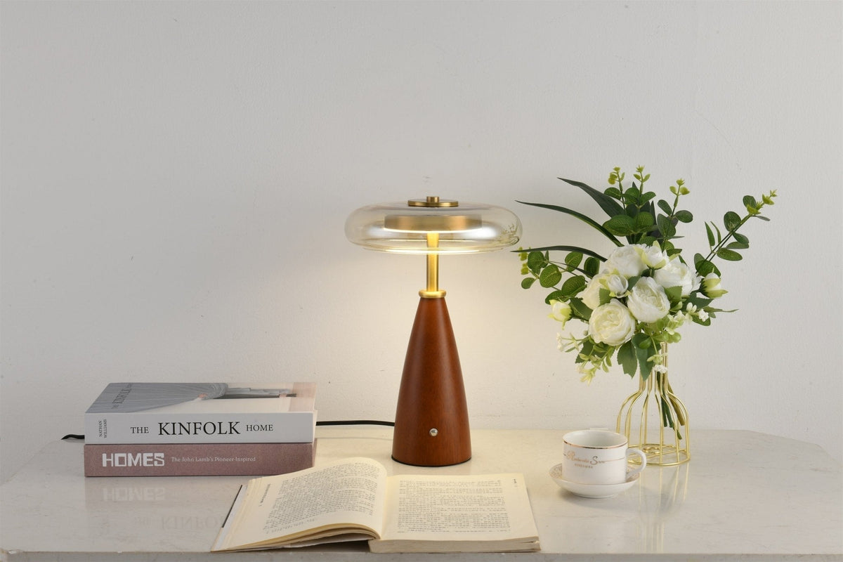Mushroom Retro Glass Table Lamp