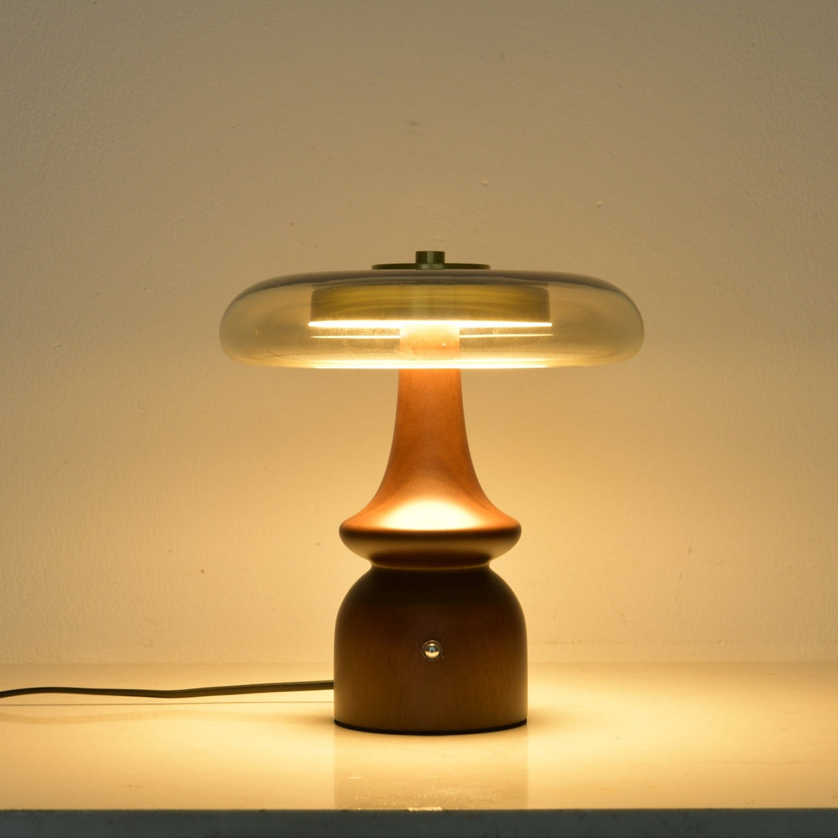 Mushroom Retro Glass Table Lamp