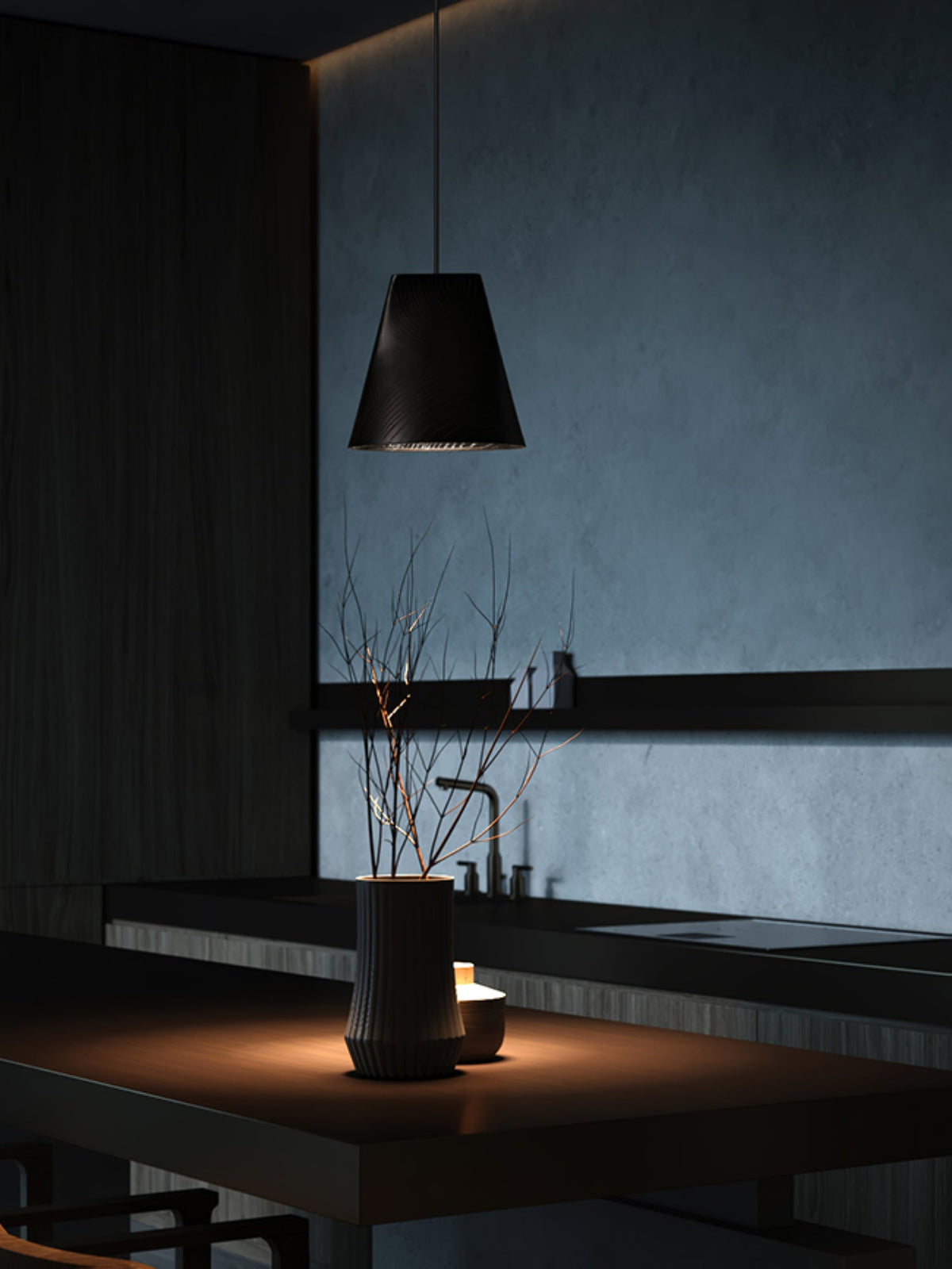 Ivarara Asymmetrical Wood Pendant Light