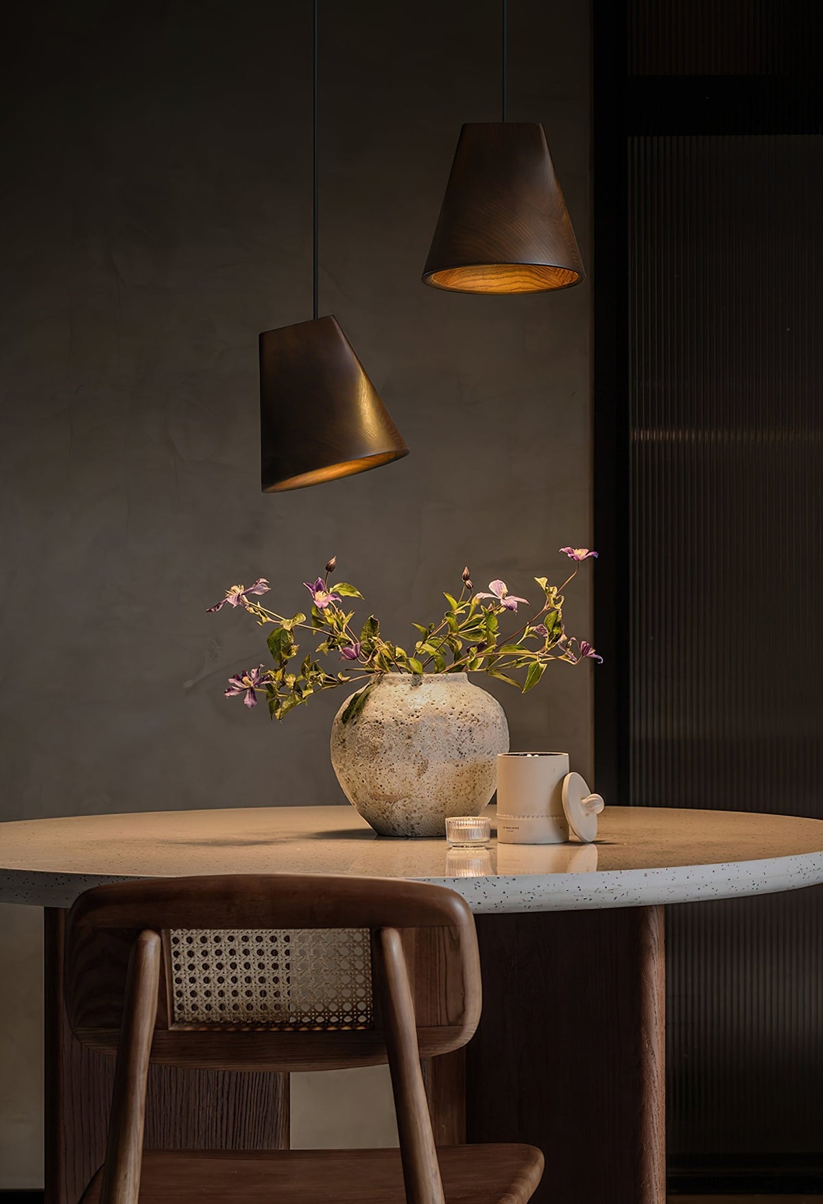 Ivarara Asymmetrical Wood Pendant Light