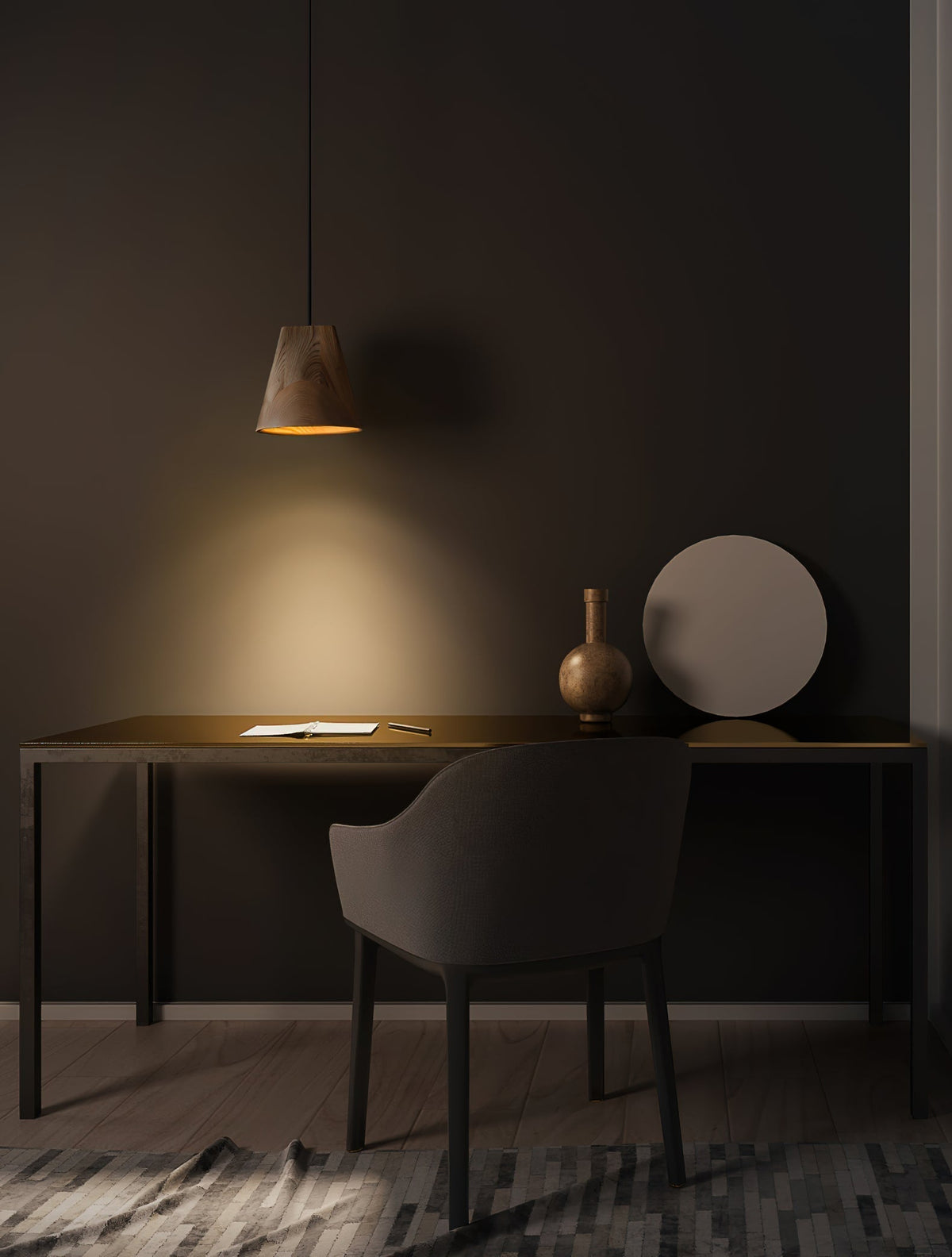 Ivarara Asymmetrical Wood Pendant Light