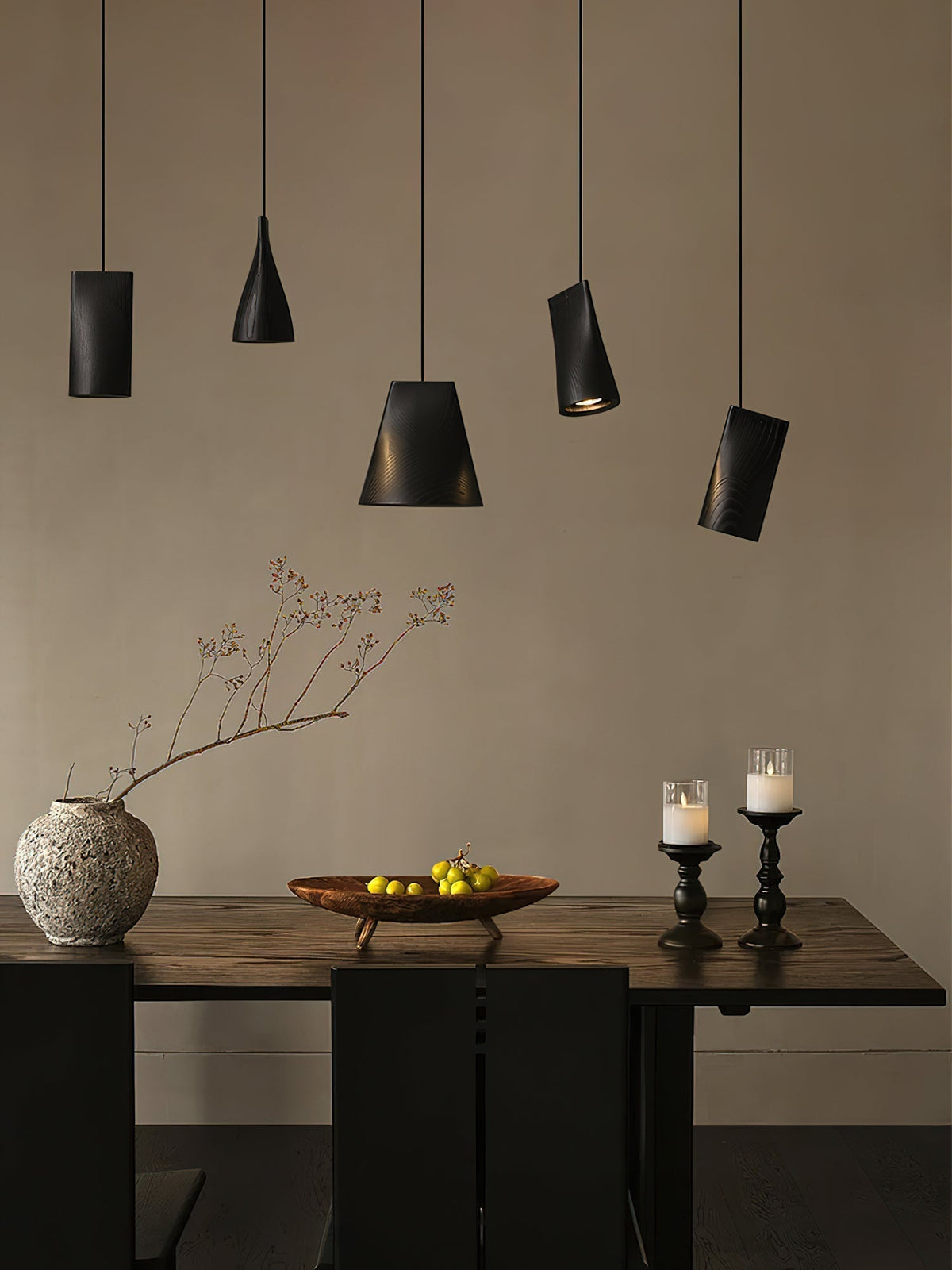 Ivarara Asymmetrical Wood Pendant Light