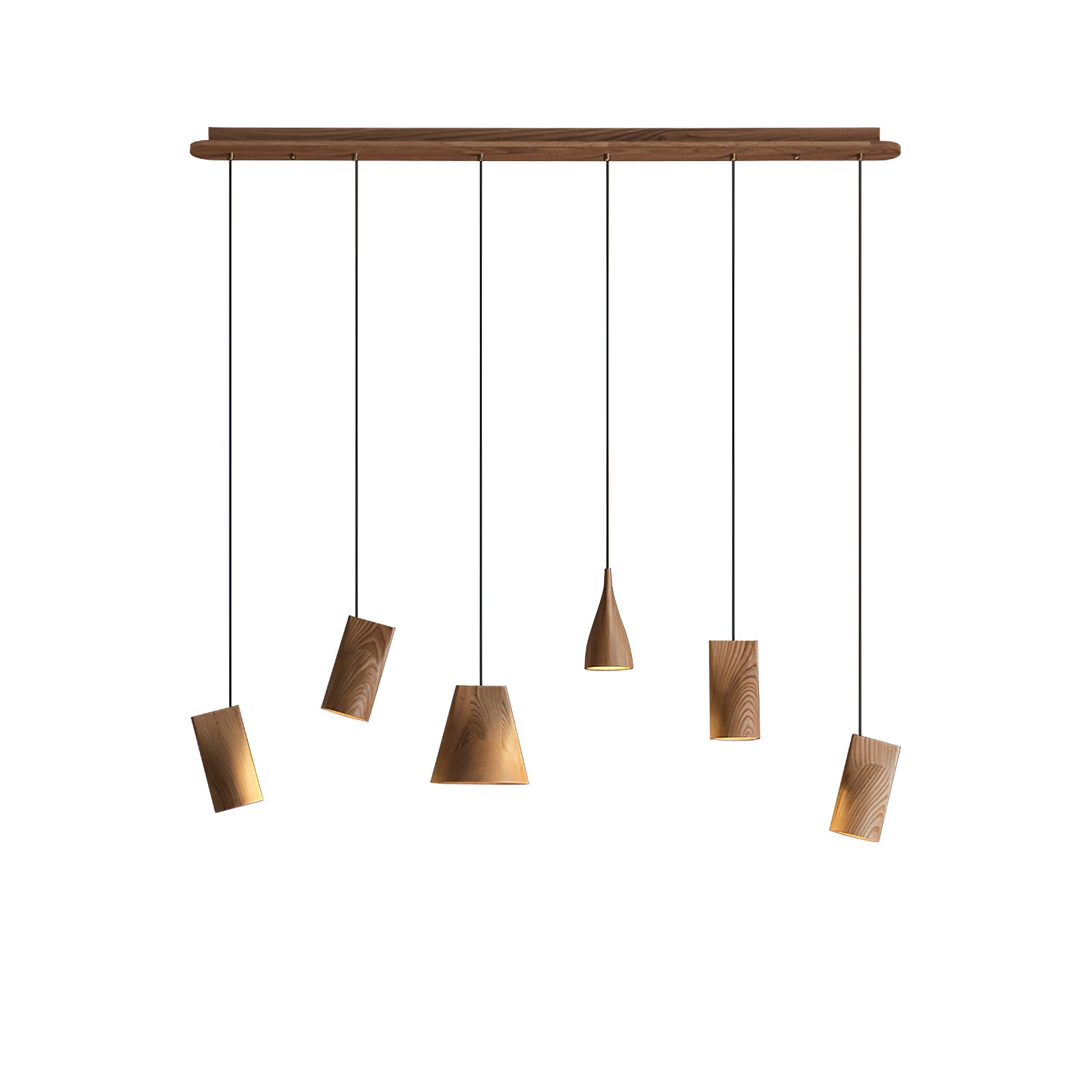 Ivarara Asymmetrical Wood Pendant Light