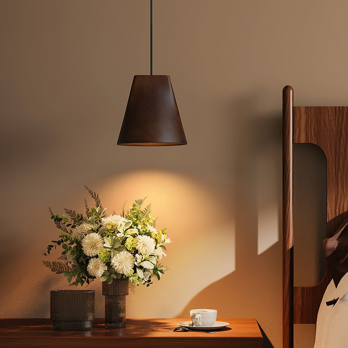 Ivarara Asymmetrical Wood Pendant Light