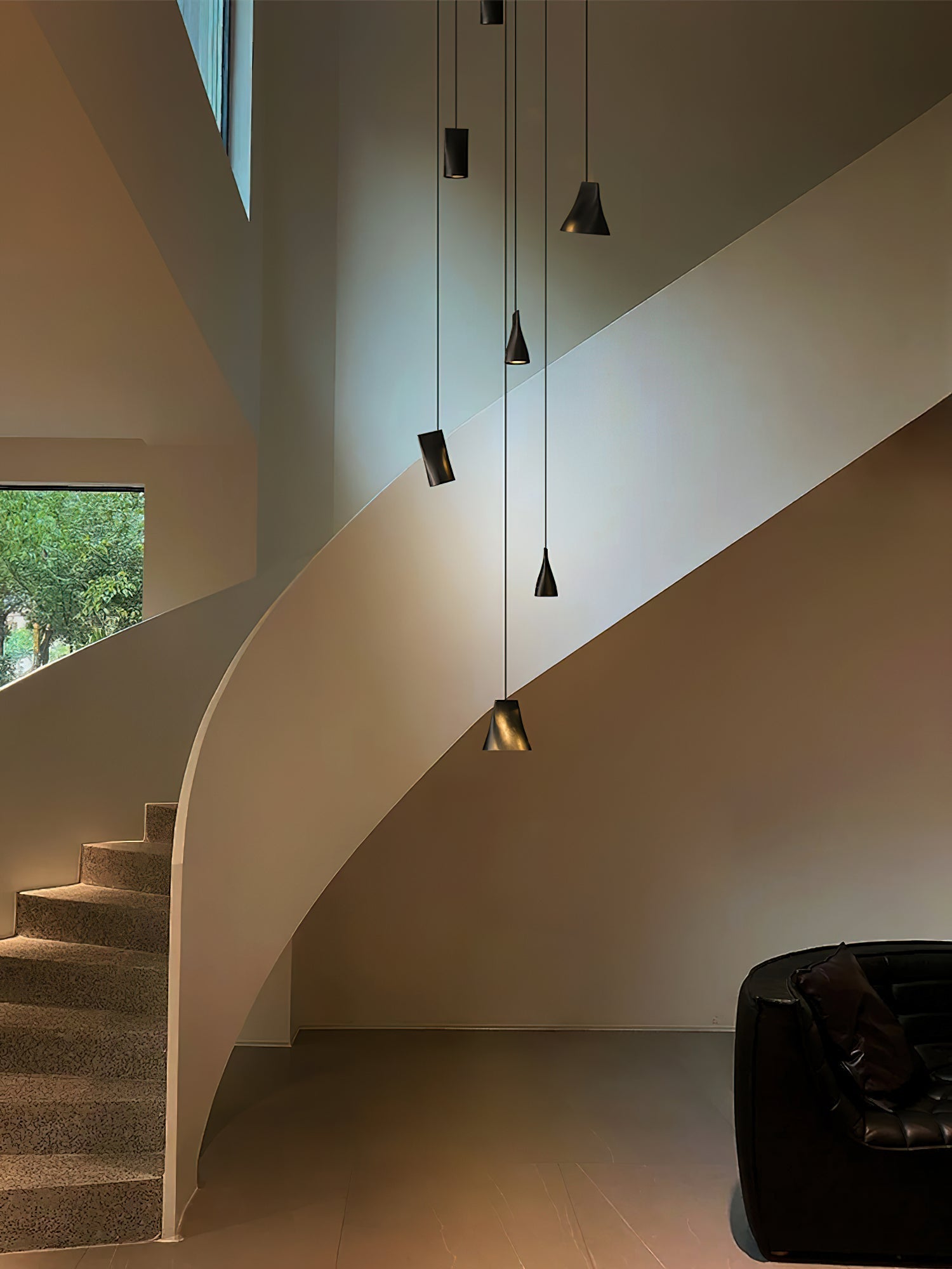 Ivarara Asymmetrical Wood Pendant Light