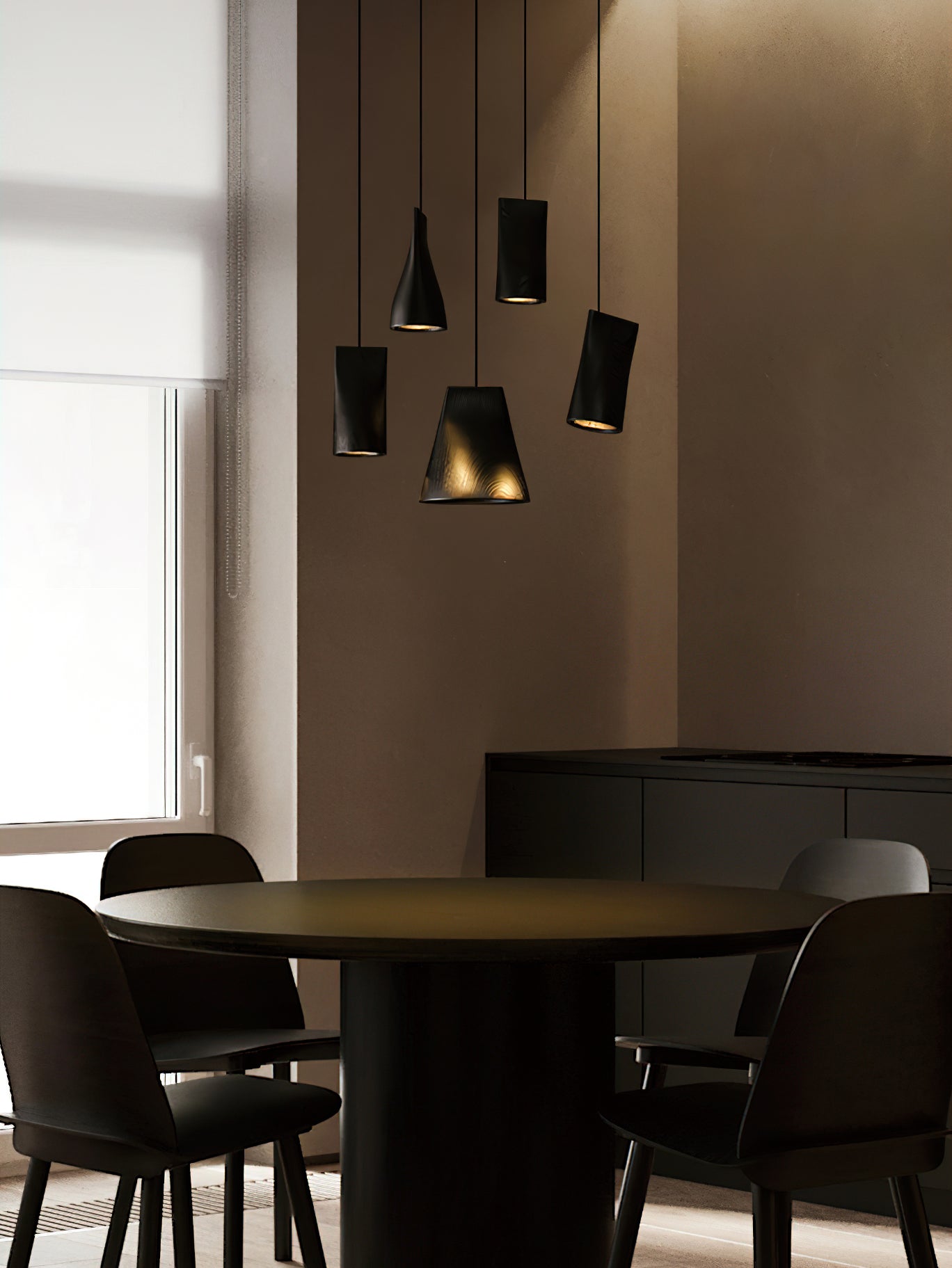 Ivarara Asymmetrical Wood Pendant Light