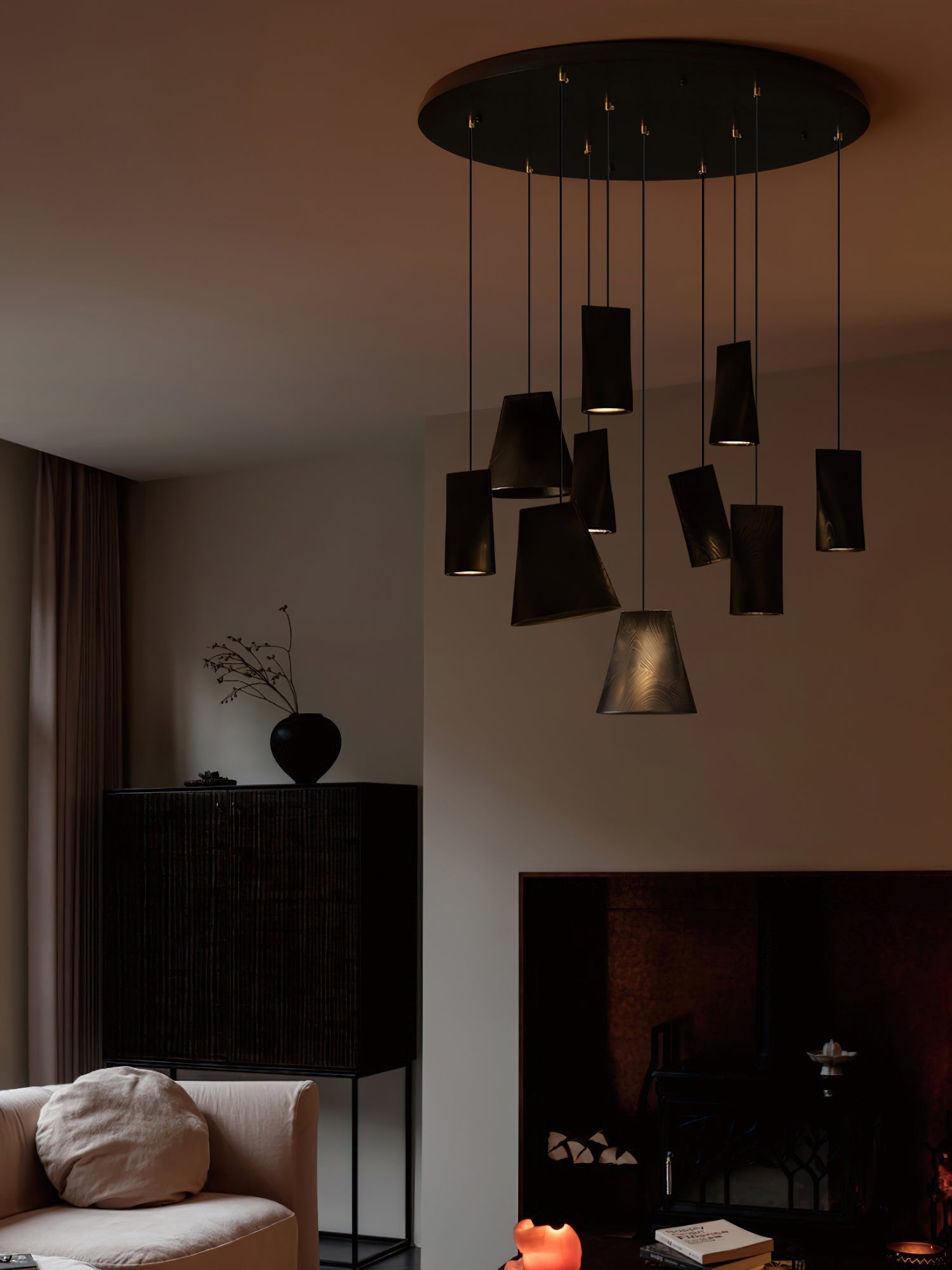 Ivarara Asymmetrical Wood Pendant Light
