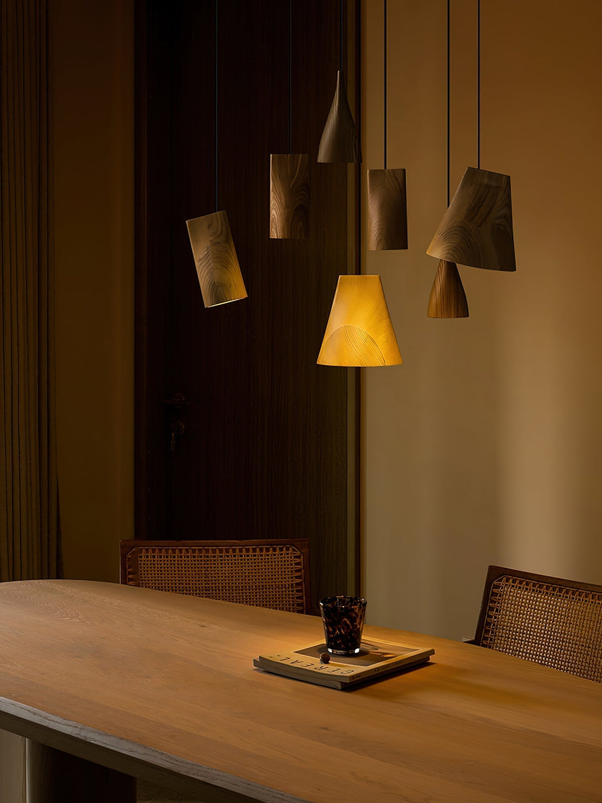 Ivarara Asymmetrical Wood Pendant Light