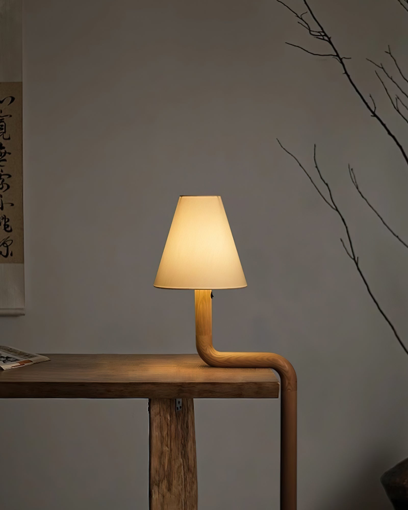 Syleielle Bend Wood Table Lamp