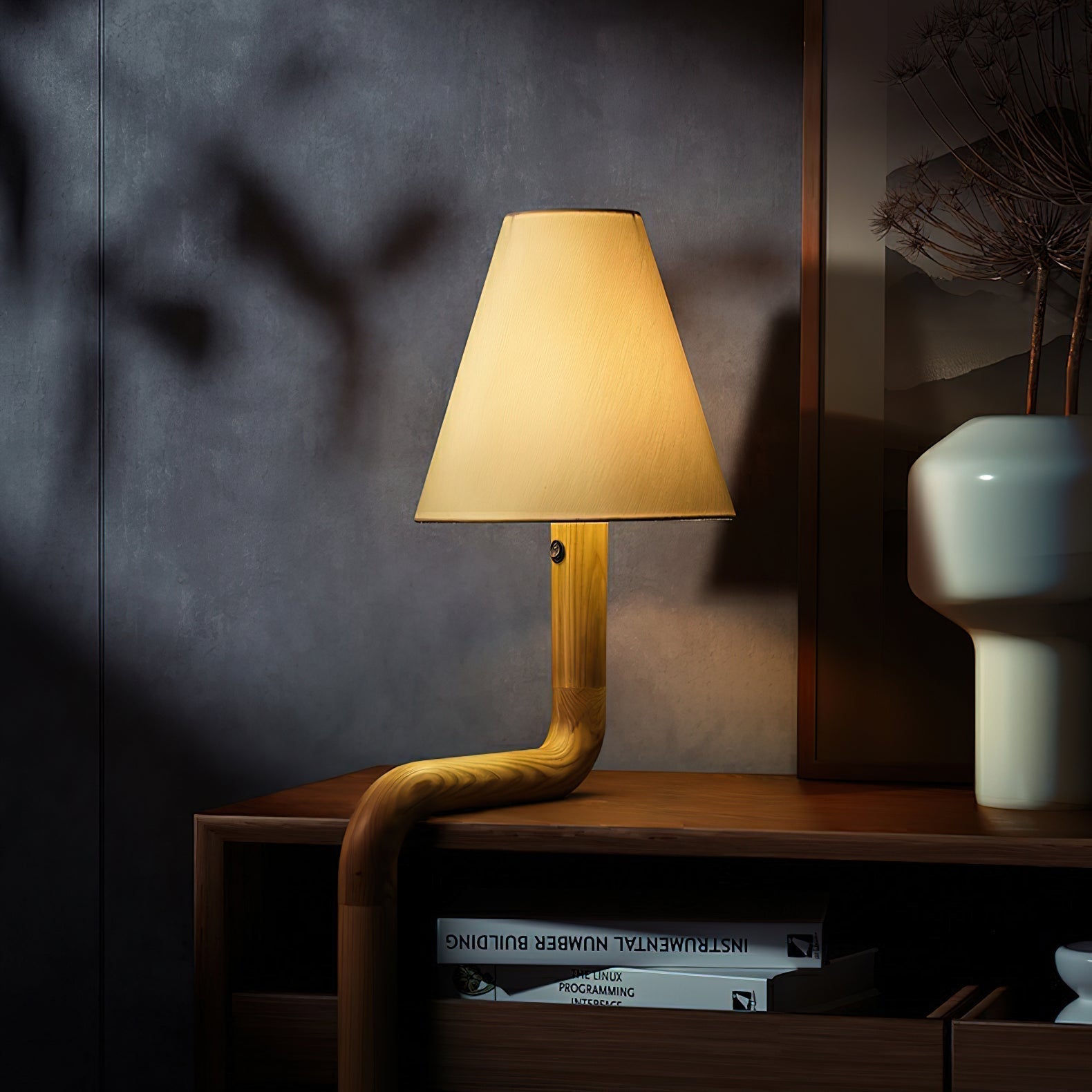 Syleielle Bend Wood Table Lamp