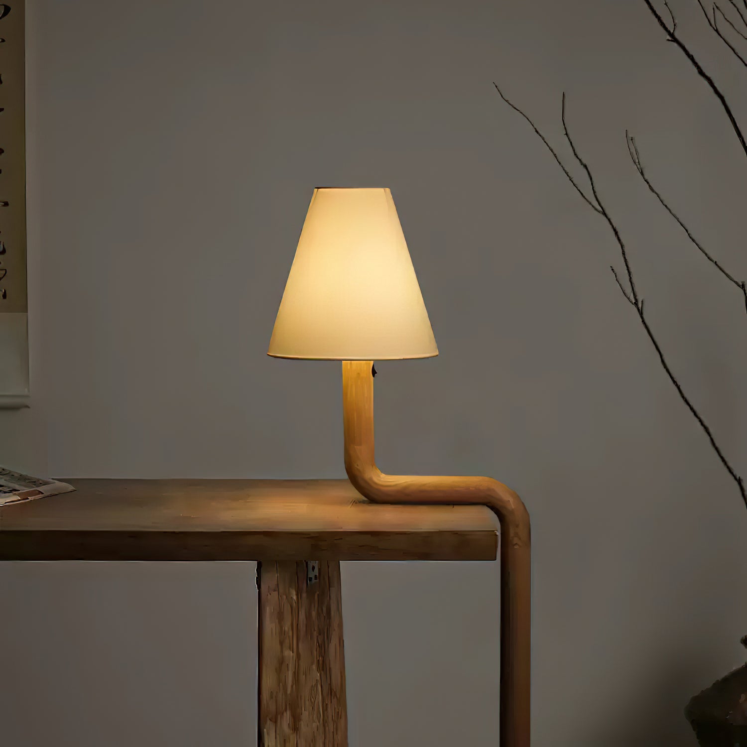 Syleielle Bend Wood Table Lamp